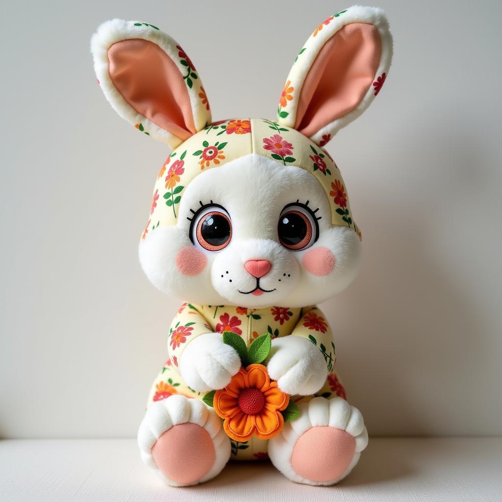 Adorable Bunny Flower Plush Toy