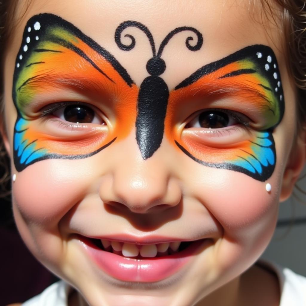 Butterfly Face Paint Design for Kids