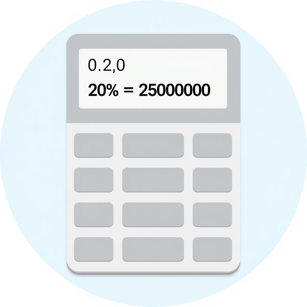 Calculating 20% of 250000