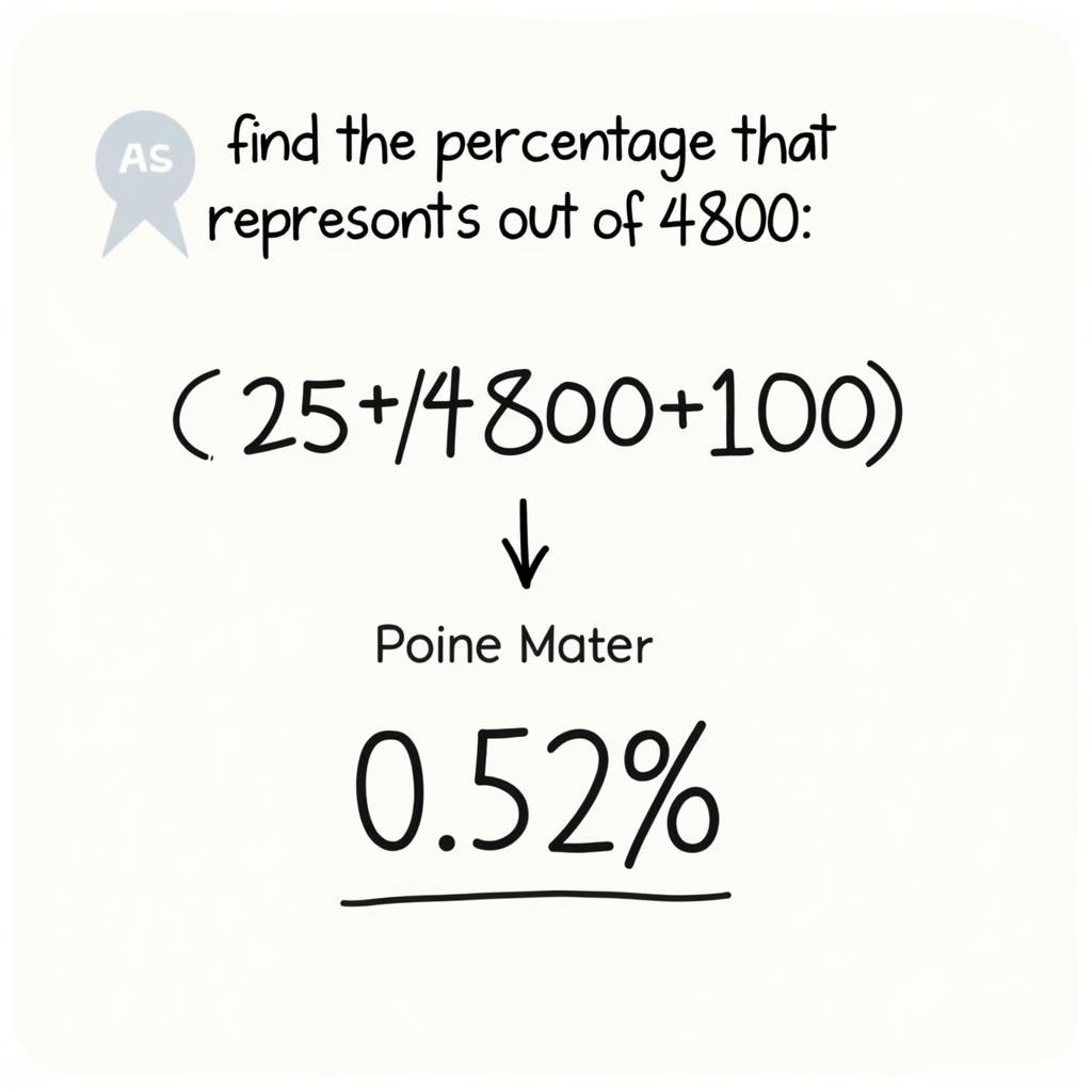 Calculating the Percentage of 25 out of 4800