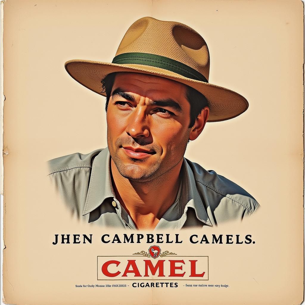 Vintage Campbell Camels Hat Advertising