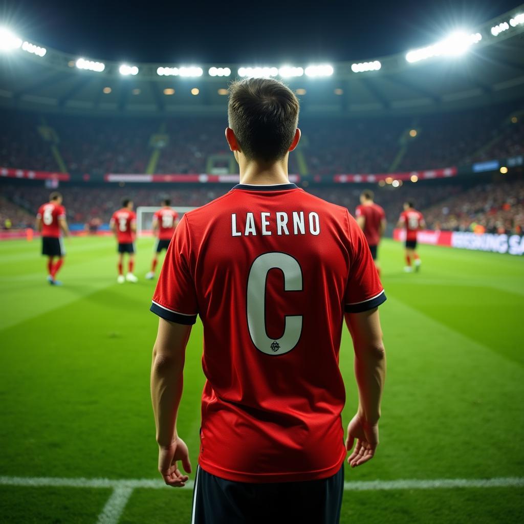 Soccer Captain Leading His Team