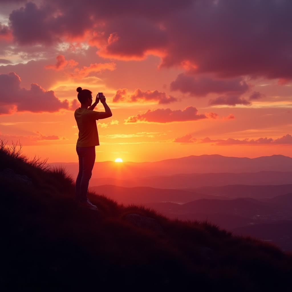 Capturing a Beautiful Sunset during Daylight Saving