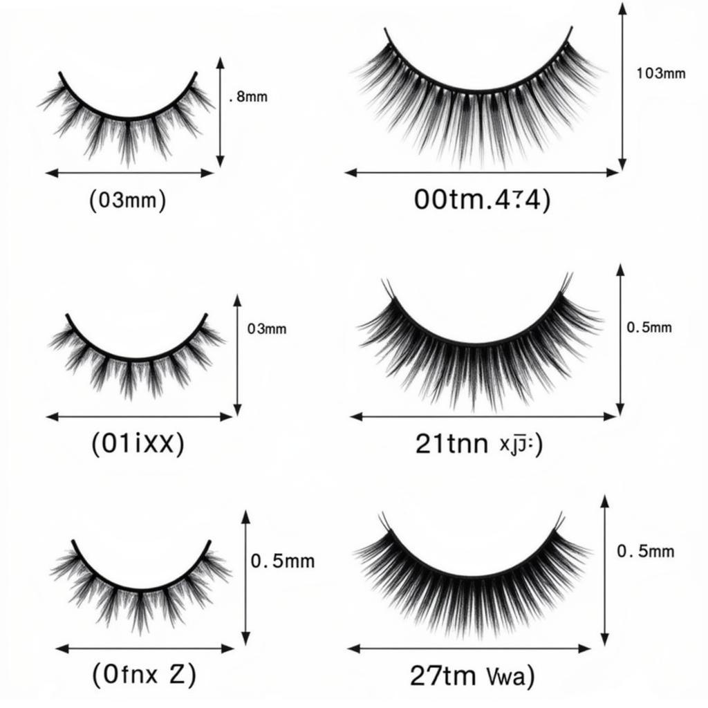 Different Lengths and Thicknesses of CC Lashes