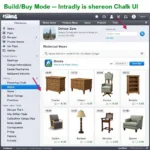 Sims 4 Chalk UI Build/Buy Mode Interface