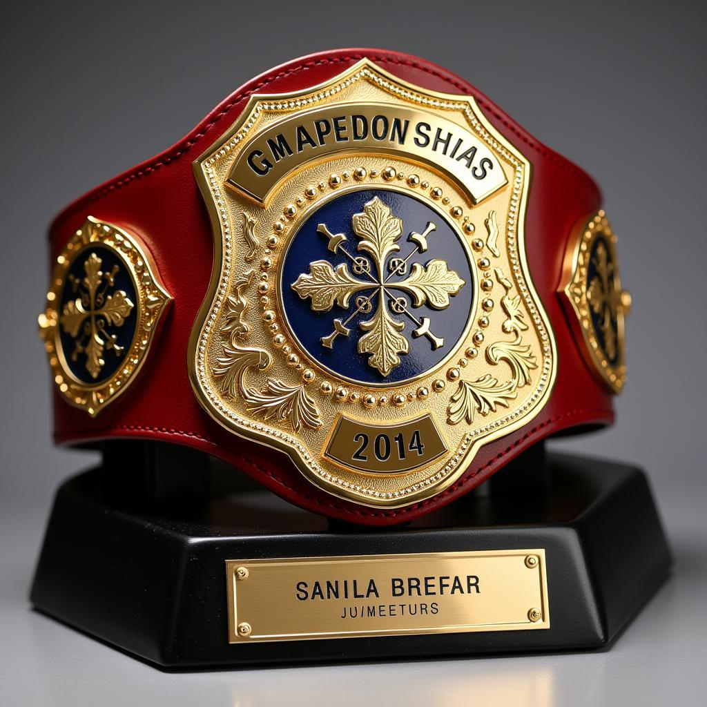 Championship Belt Stand with Nameplate