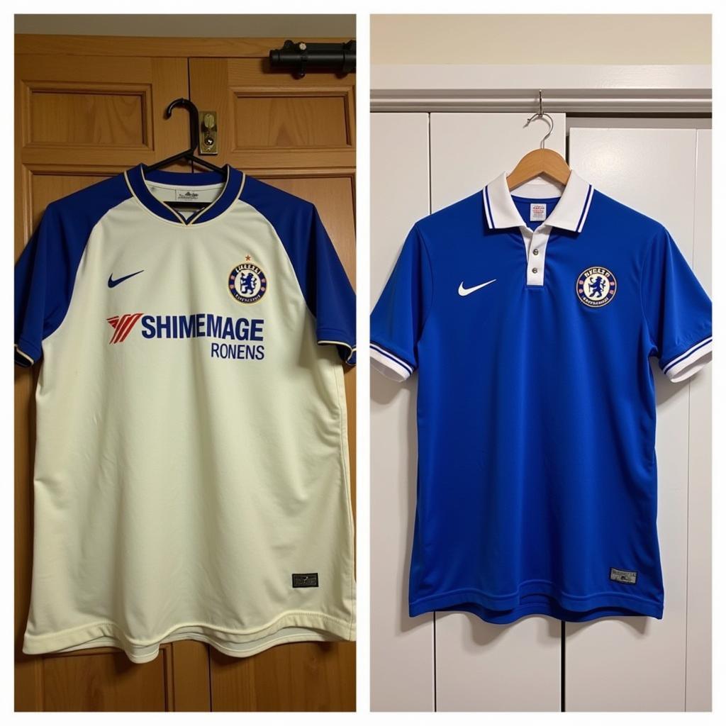 Chelsea 90s Kit Comparison with 23/24 Third Kit