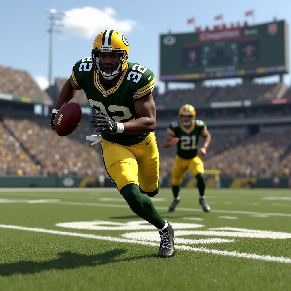 Christian Watson showcasing his speed in Madden 24