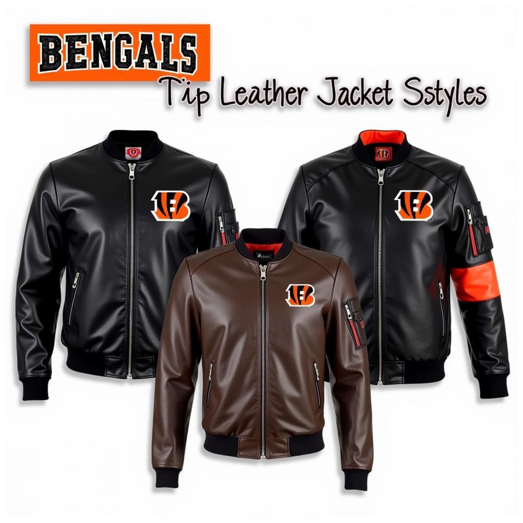 Cincinnati Bengals Leather Jacket Styles: Bomber, Motorcycle, and Casual