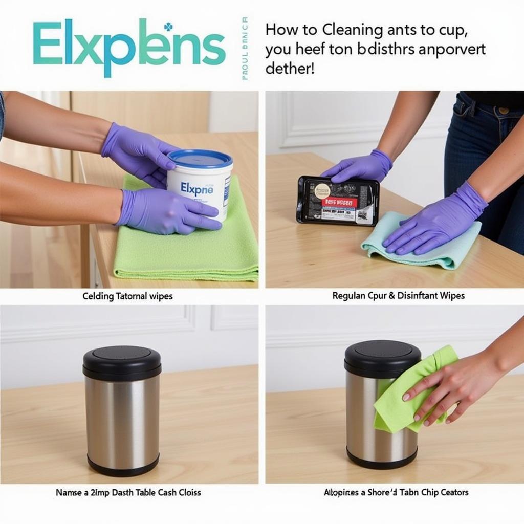 Cleaning a Table Trash Can