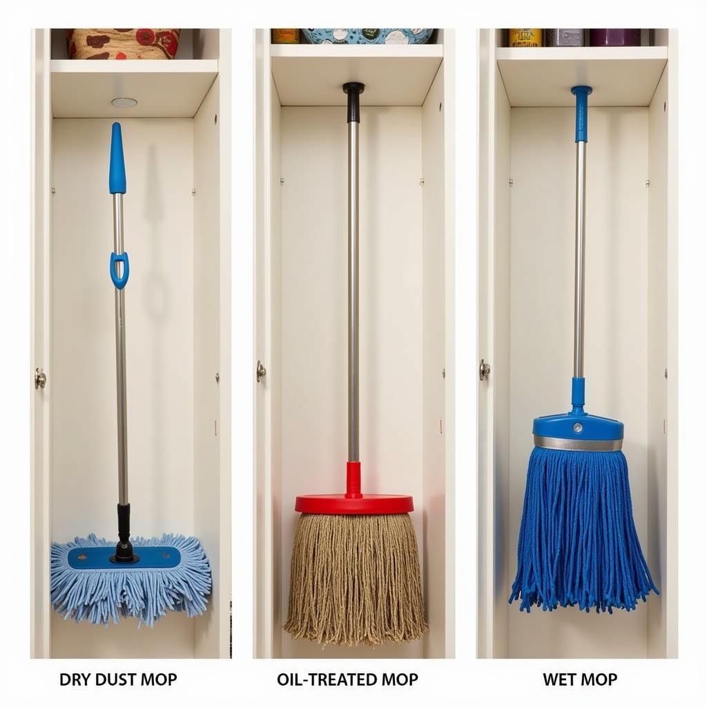 Cleaning and Storing Various Dust Mops