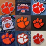 Clemson Tiger Paw Embroidered Patches