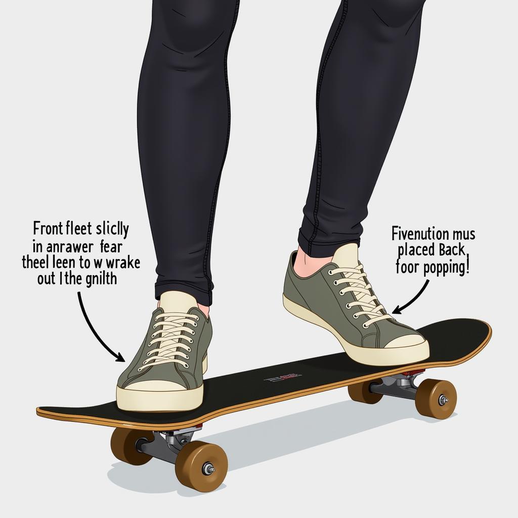 Closer Skateboarding Foot Placement