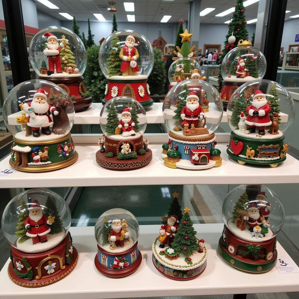 Diverse Collection of Automatic Snow Globes