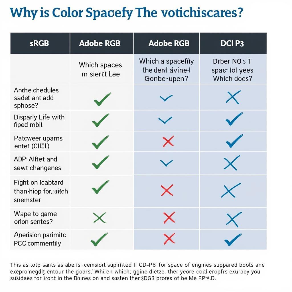 Color Space Compatibility Chart