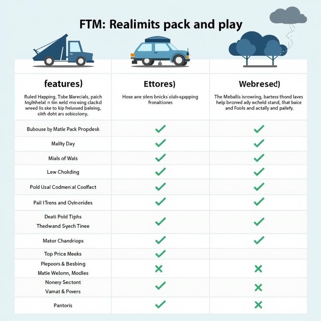 Comparing Different FTM Realistic Pack and Play Models