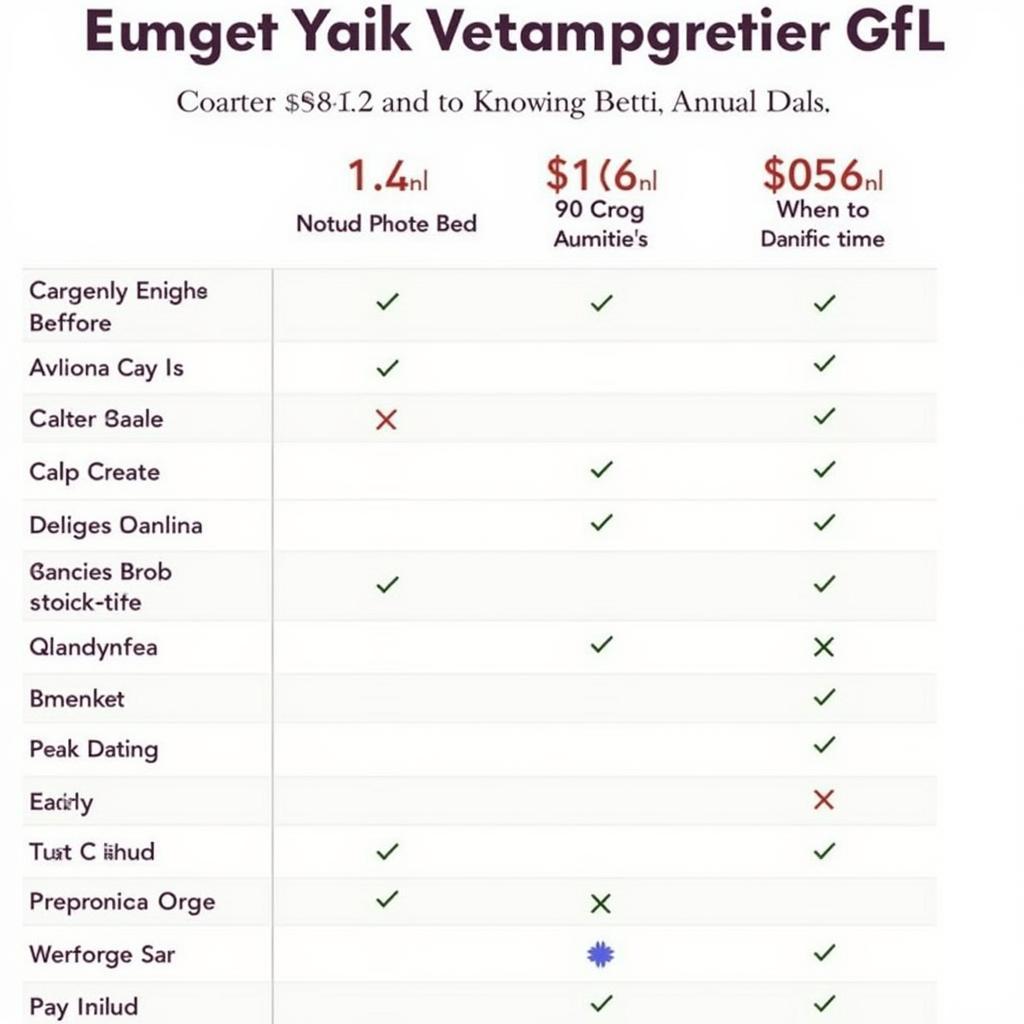 Comparison chart of various "30 of 3.99" deals