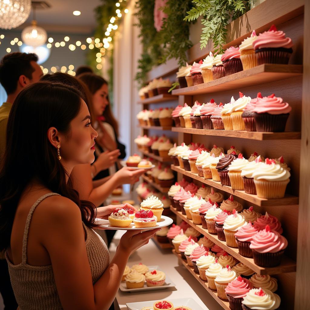 Completed Cupcake Wall at a Party