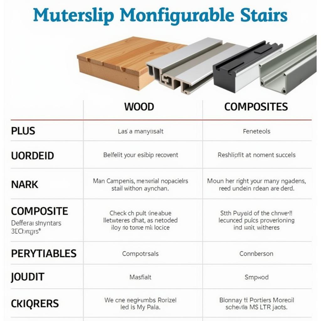 Configurable Stairs Material Comparison