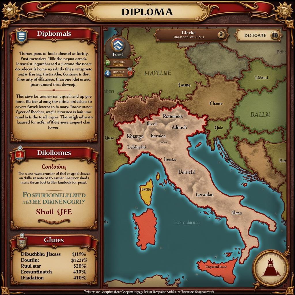 Conquest Legacy Italia Diplomacy Screen