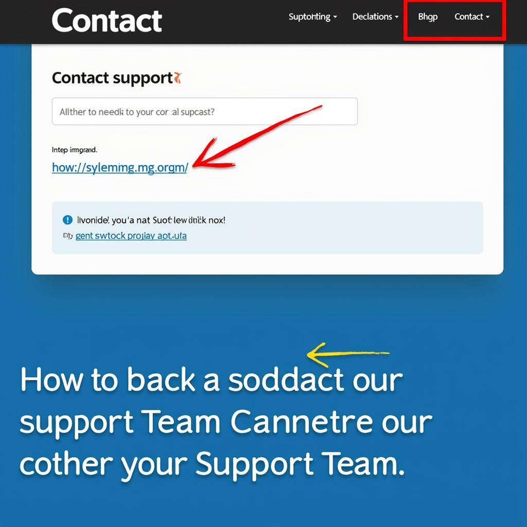 Contact Support Screenshot