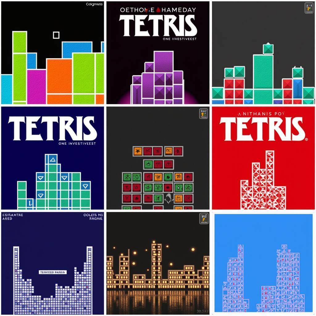 Contemporary Tetris Box Art: Minimalist Designs