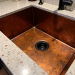 Copper Kitchen Sink with Patina