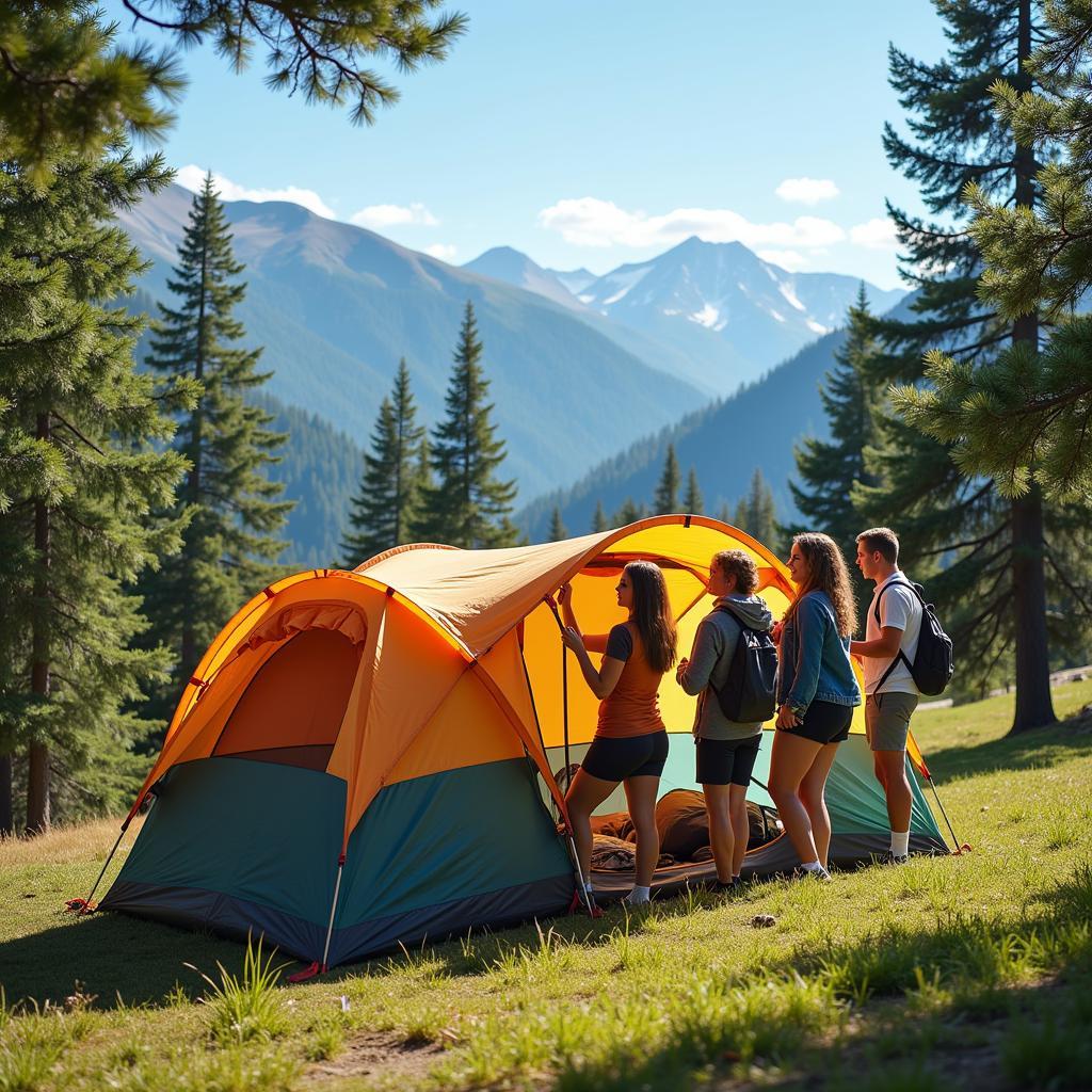 Happy Campers with New Tent