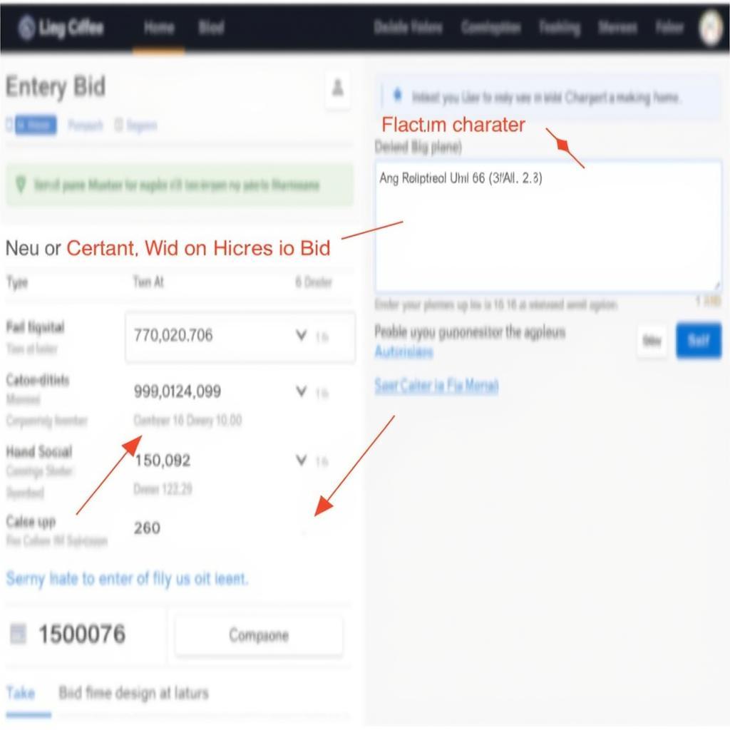 Example of Correct Bidding Format on an Online Auction Platform