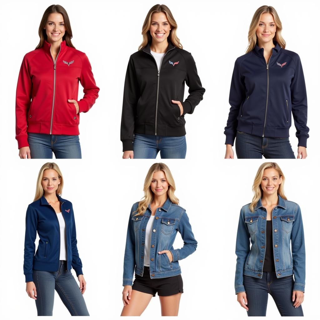 Different styles of Corvette jackets for women, showcasing their functionality and fashion