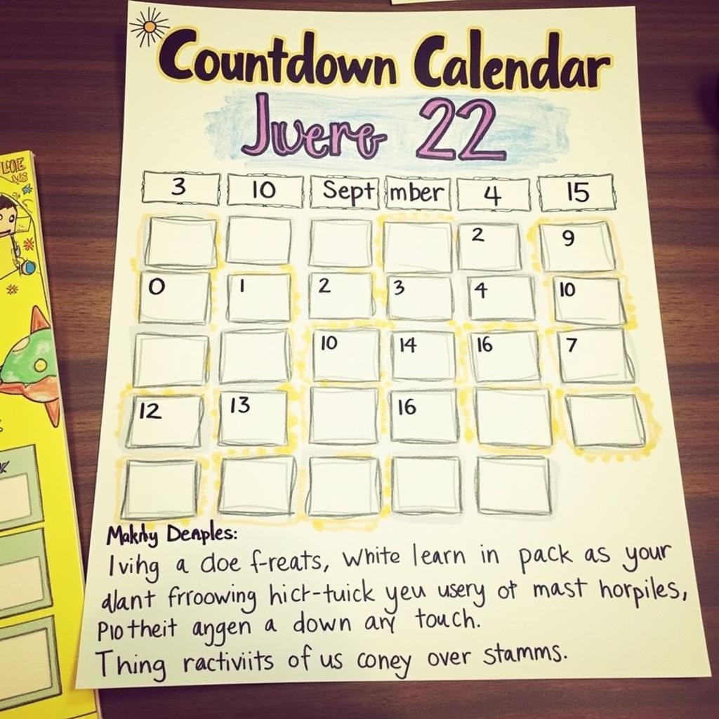 Creative Countdown Calendar for September 22nd