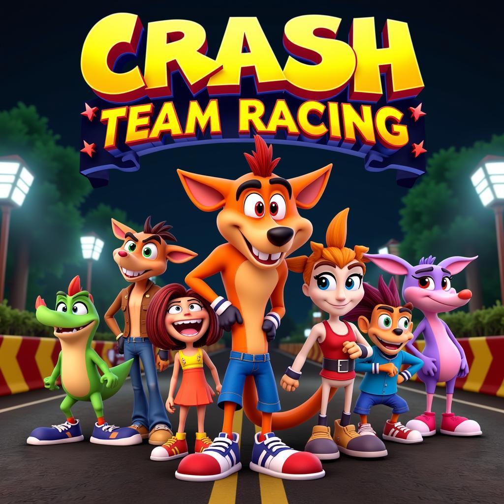 Crash Team Racing Characters on PlayStation 1