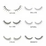 Different Crazy Eye Lash Styles