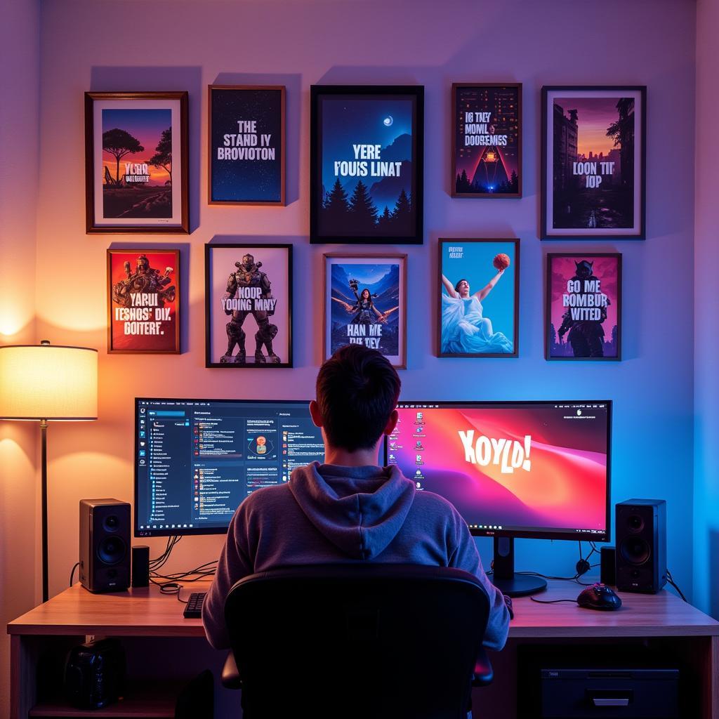 Creating a positivity poster wall for gamers