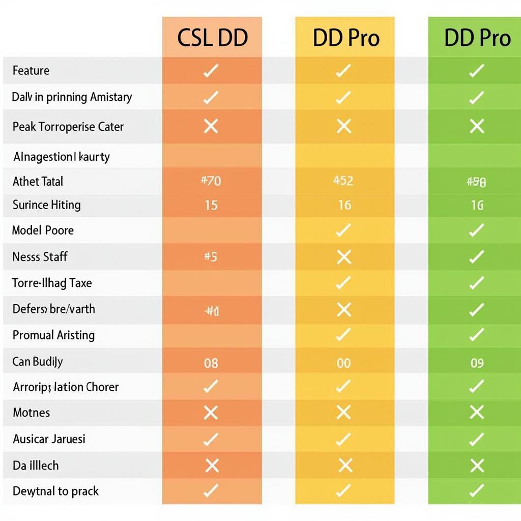 Fanatec CSL DD vs. DD Pro Comparison Table