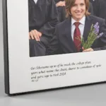 A personalized 2024 graduation photo frame