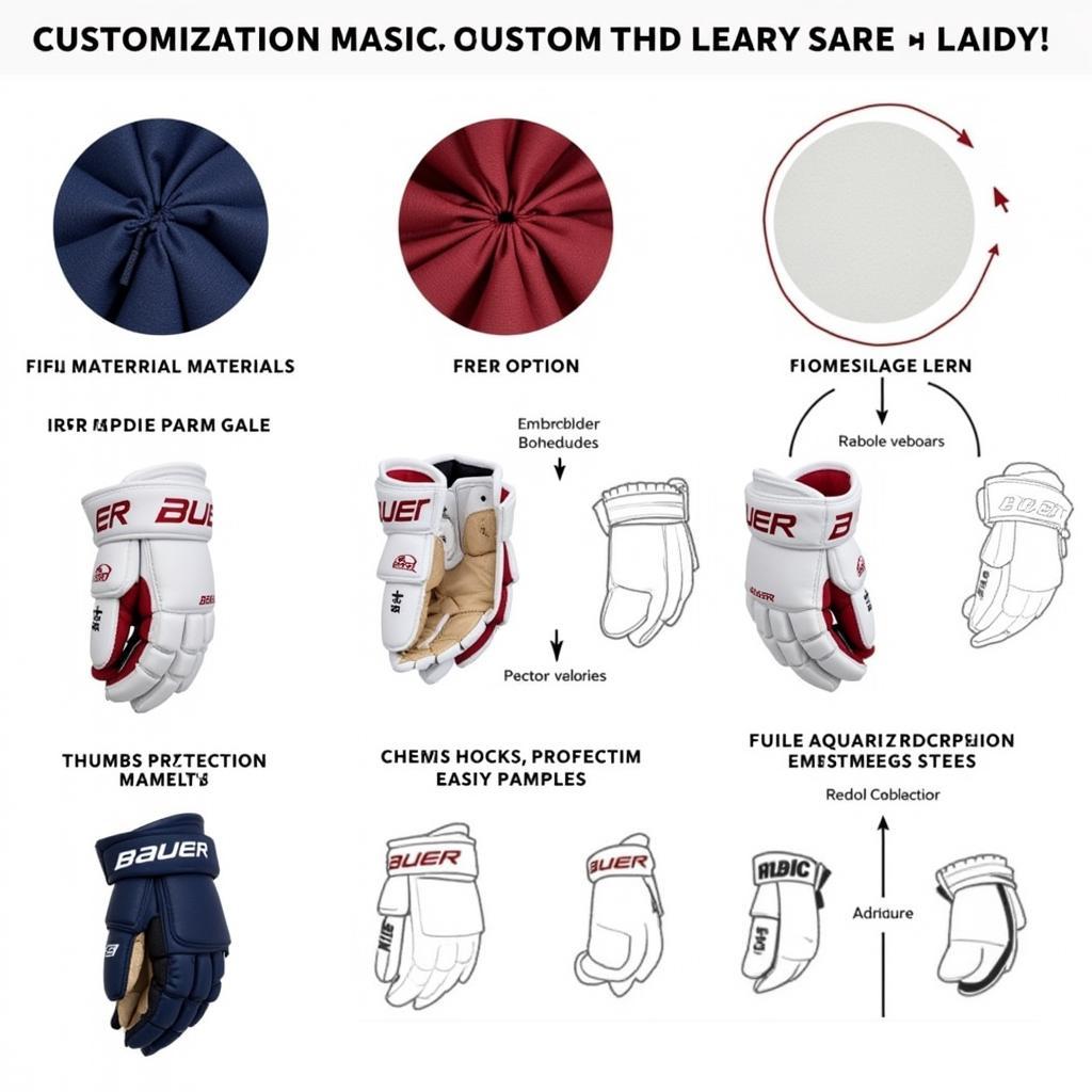 Custom Bauer Hockey Gloves Customization Options