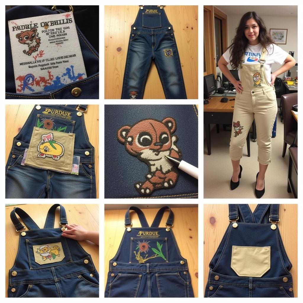 Examples of Customized Purdue Overalls