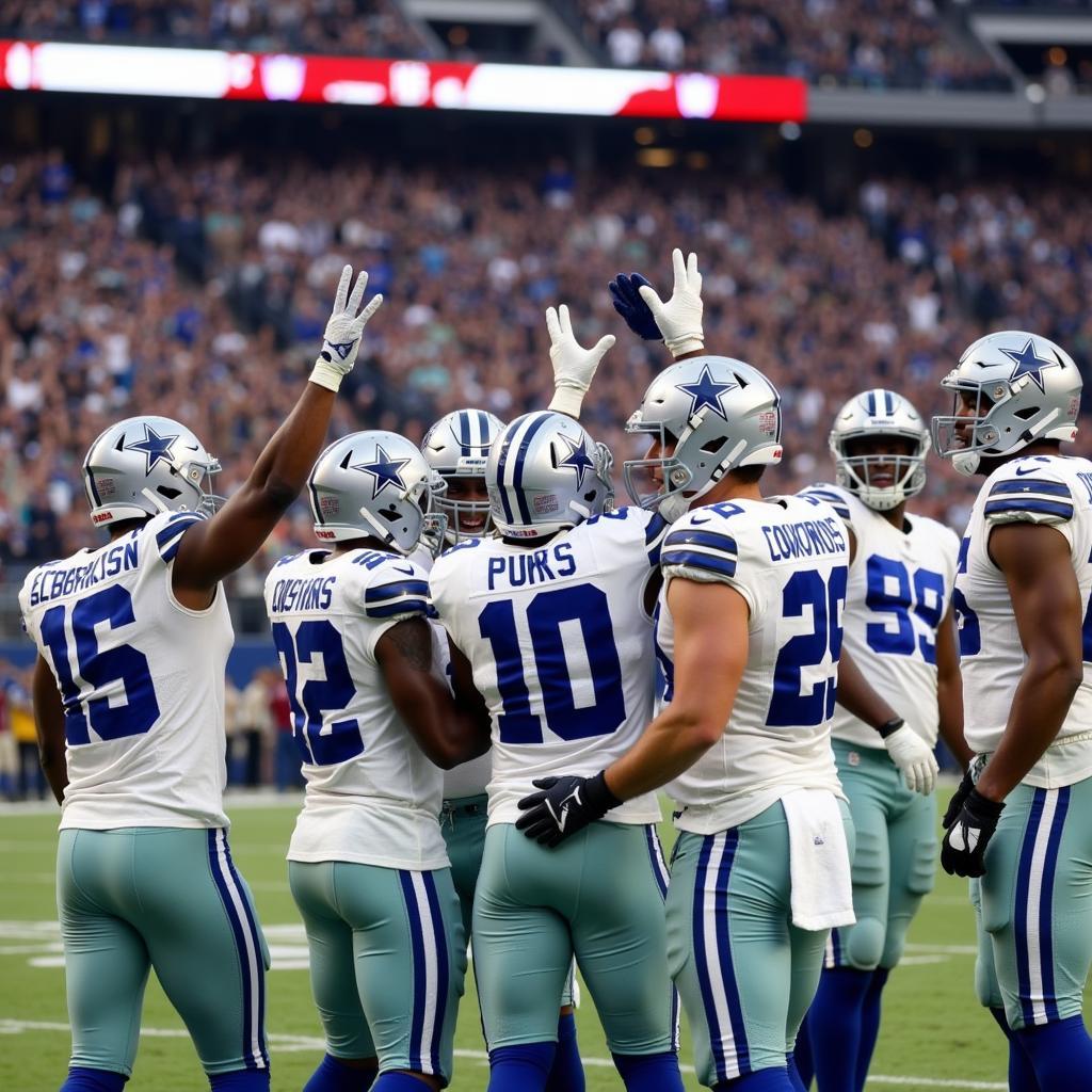 Dallas Cowboys Celebrating a Victory