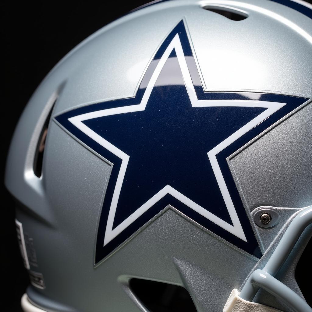 Dallas Cowboys D Logo on a Helmet