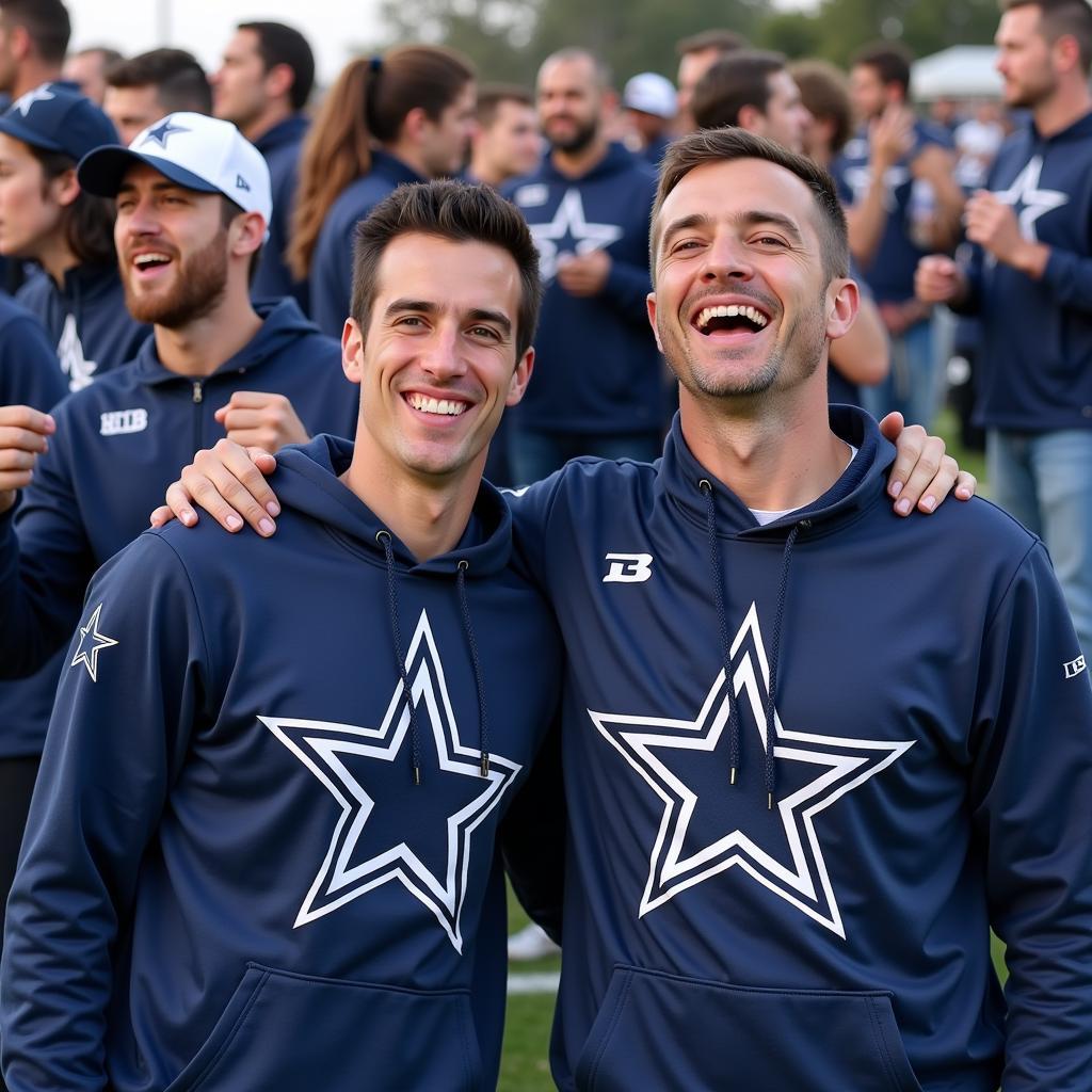 Dallas Cowboys Fans Showing their Team Spirit