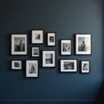 Dark-Framed Photography on a Dark Wall