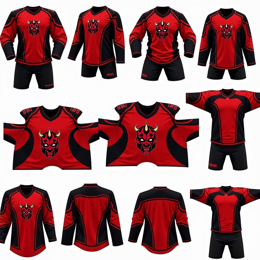 Different Darth Maul Jersey Styles