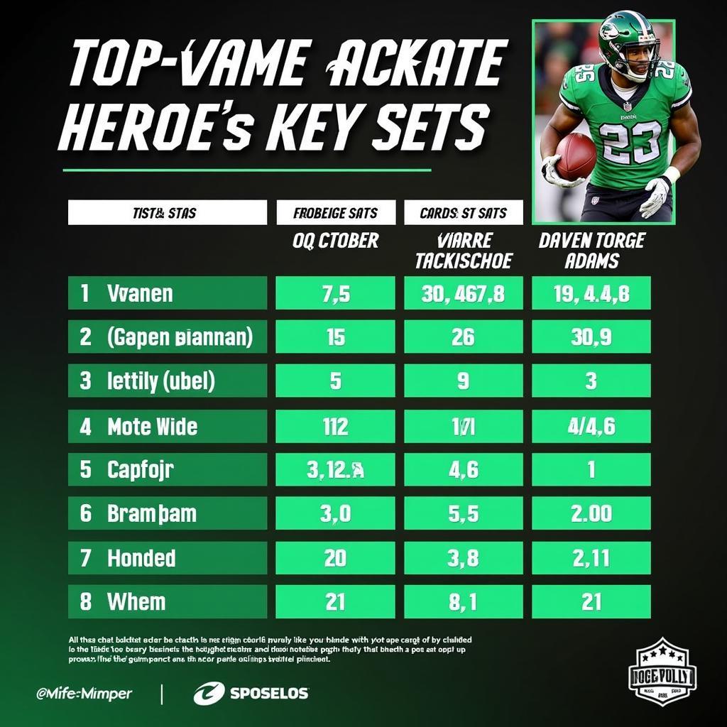 Davante Adams Heroes Card Stats Comparison