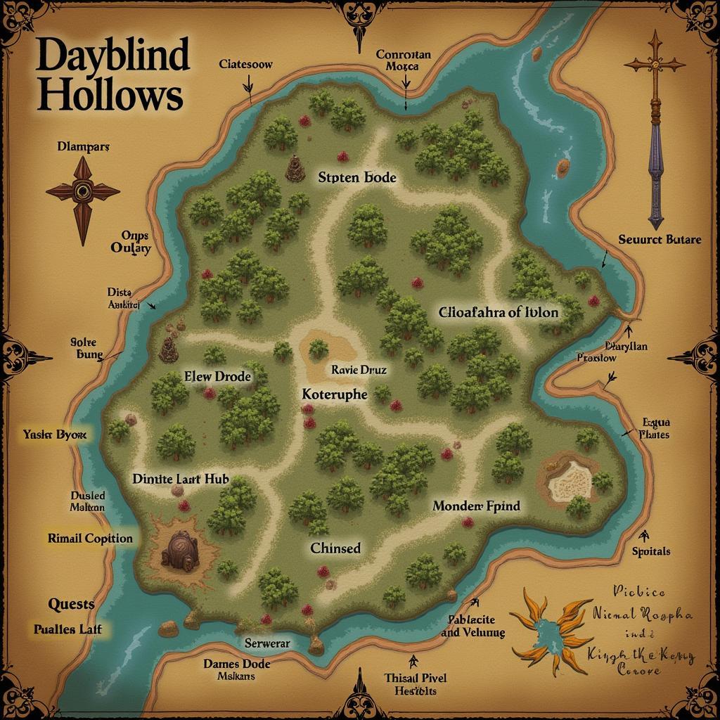 Dayblind Hollows Key Locations and Points of Interest