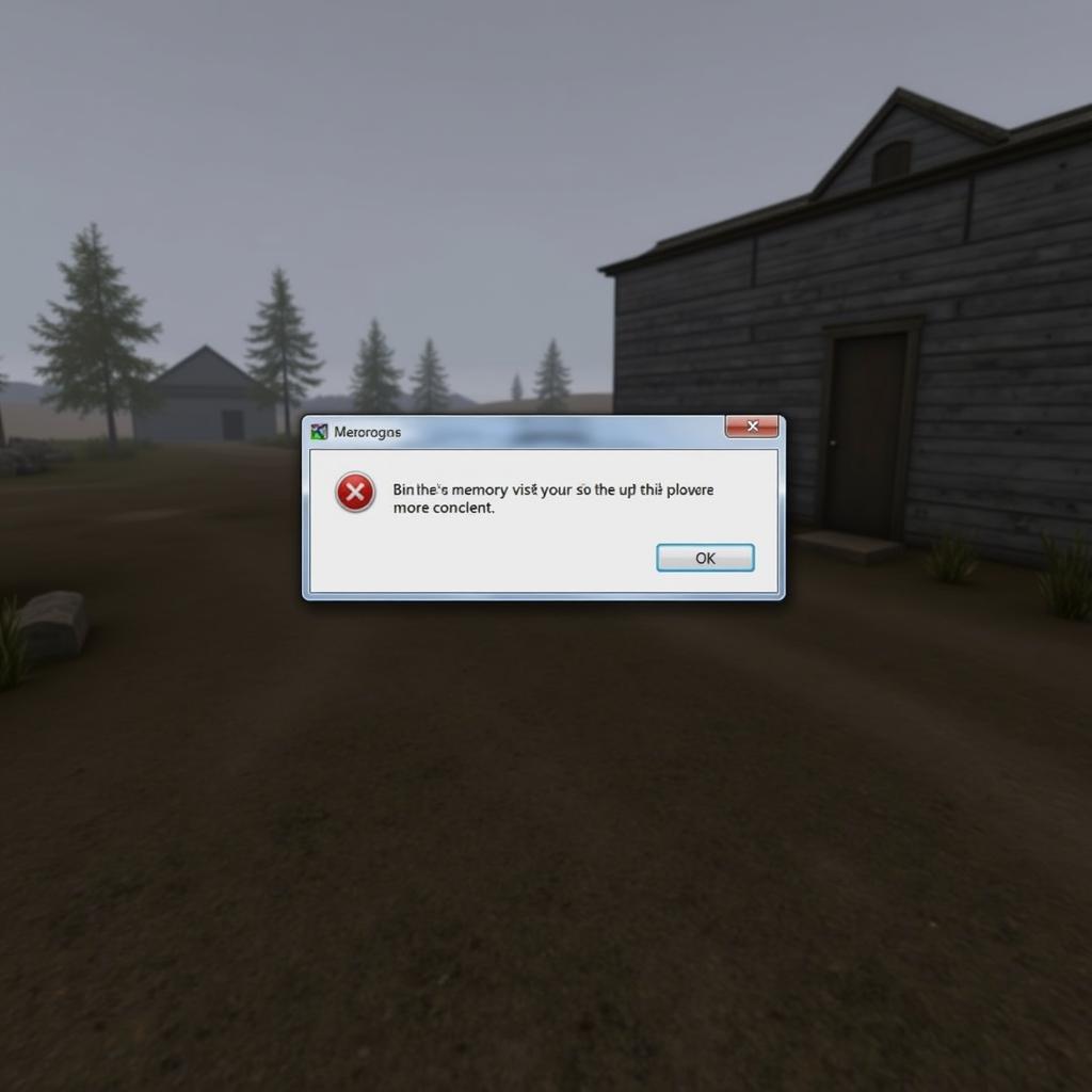 DayZ Out of Memory Error Screenshot