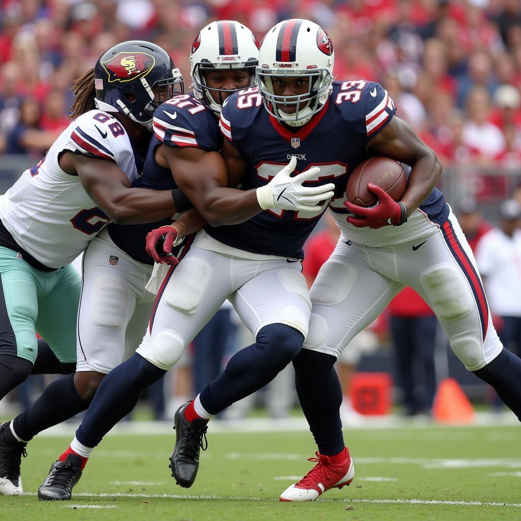 Defenders double teaming the slot receiver to prevent big plays