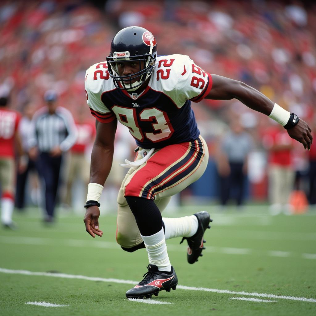 Deion Sanders wearing Diamond Turf 3 on the field