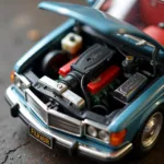 Close-up of a Diecast 1:24 Car