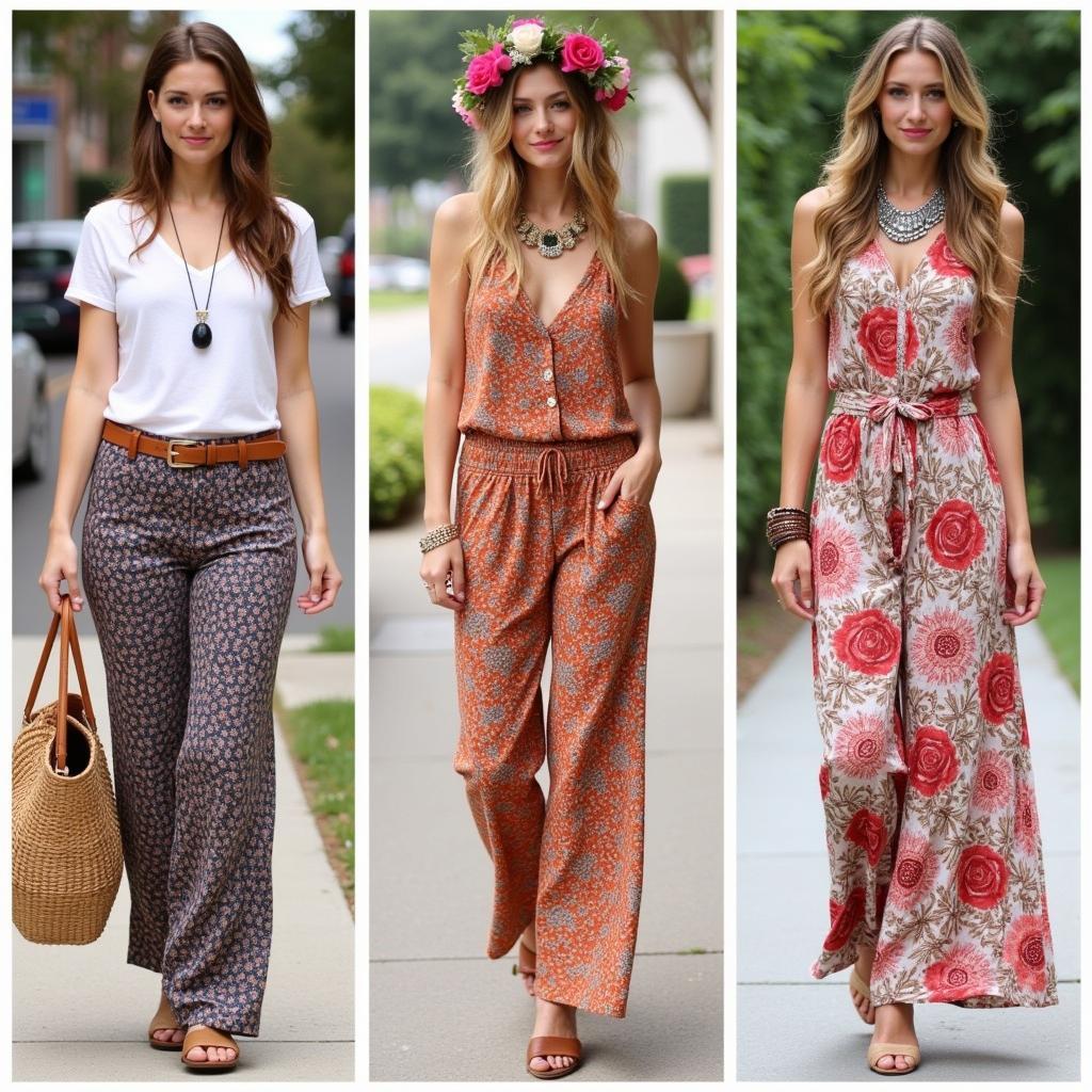 Examples of different boho styles suitable for various occasions